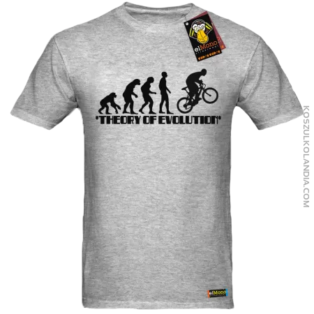Theory of Evolution Teoria Ewolucji Rowerzysty Bicycyle - koszulka meska dla podróżnika 