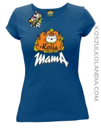 Kocia Mama - Koszulka damska niebieska