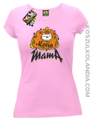 Kocia Mama - Koszulka damska jasny róż 