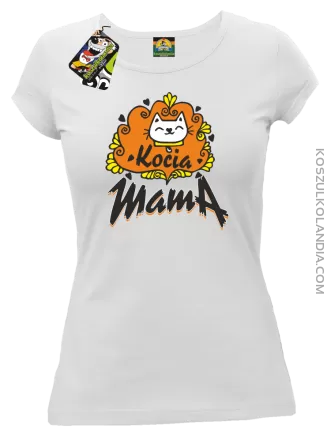 Kocia Mama - Koszulka damska biała 