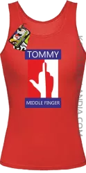 Tommy Middle Finger - Top damski czerwony 