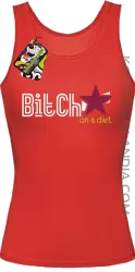 Bitch on a diet - Top damski czerwona 