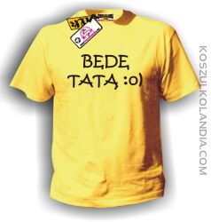 Koszulka męska BĘDĘ TATĄ żółta