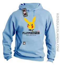 Play Pokemon - Bluza męska z kapturem błękit 