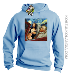 Mona_Gogy Art - Bluza męska z kapturem błękit 