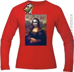 Mona Lisa Hello Jocker - Longsleeve męski czerwony 
