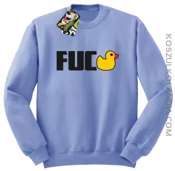 Fuck ala Duck - Bluza męska standard bez kaptura błękit 