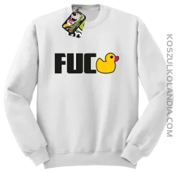 Fuck ala Duck - Bluza męska standard bez kaptura biała 