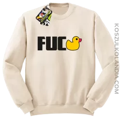 Fuck ala Duck - Bluza męska standard bez kaptura beżowa 
