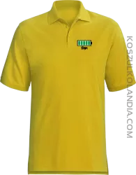 Syn - Bateria 100% - Koszulka Polo męska żółta 