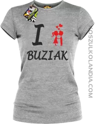 I LOVE Buziak - Koszulka Damska - Melanż