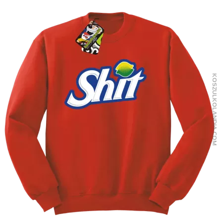 SHIT Parody FanStyle-Bluza męska standard bez kaptura czerwona 