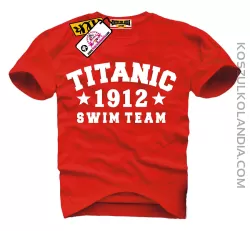 TITANIC 1912 Swim Team - koszulka męska red hell