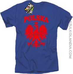 Polska - Koszulka męska niebieska 