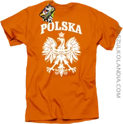 Polska - Koszulka męska pomarańcz 