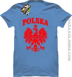 Polska - Koszulka męska błękit
