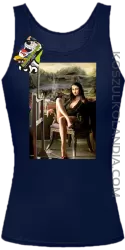 Mona Lisa Model Art - Top damski granat 