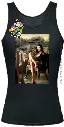 Mona Lisa Model Art - Top damski czarny 