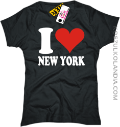 I LOVE NEW YORK - koszulka damska 2 koszulki z nadrukiem nadruk