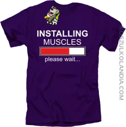 Installing muscles please wait... - Koszulka męska fiolet