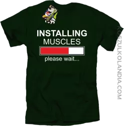 Installing muscles please wait... - Koszulka męska butelka