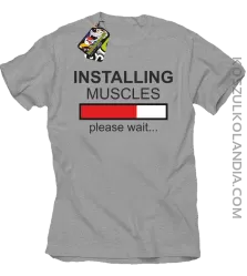 Installing muscles please wait... - Koszulka męska melanż