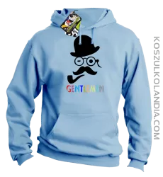 Gentlemen Retro Style - Bluza męska z kapturem błękitna 