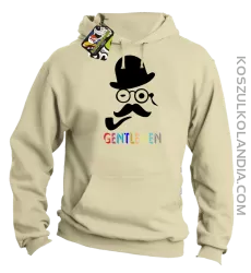 Gentlemen Retro Style - Bluza męska z kapturem beżowa 