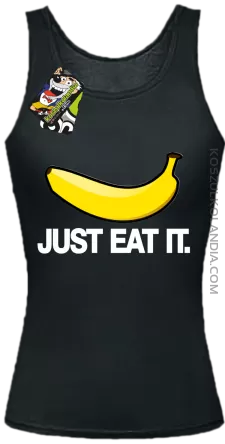 JUST EAT IT Banana - Top damski czarny 
