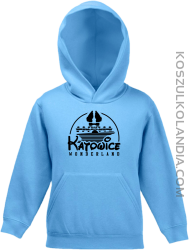 Katowice Wonderland - Bluza dziecięca z kapturem błękit 