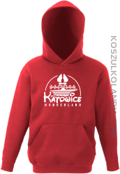 Katowice Wonderland - Bluza dziecięca z kapturem czerwona 