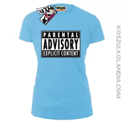 Parental Advisory - koszulka damska - błękitny