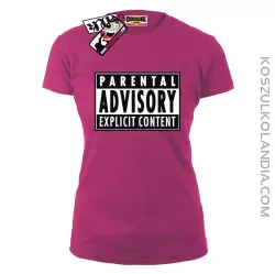 Parental Advisory - koszulka damska - różowy