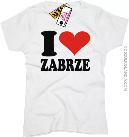 I LOVE ZABRZE - koszulka damska 2 koszulki z nadrukiem nadruk