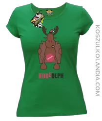Rudeolph Cenzura  - Koszulka damska zielona 