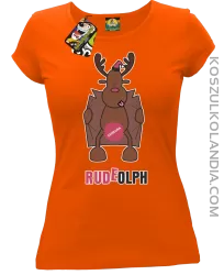 Rudeolph Cenzura  - Koszulka damska pomarańcz 