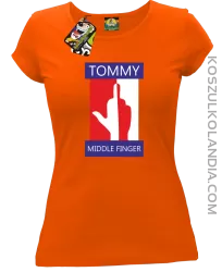 Tommy Middle Finger - Koszulka damska pomarańcz 