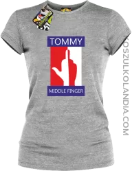 Tommy Middle Finger - Koszulka damska melanż 